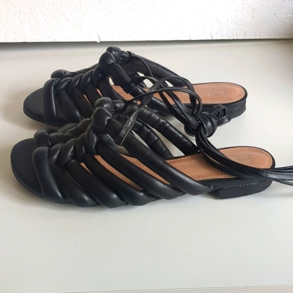 Anthropologie Black Grecian Sandals - Picture 6 of 12